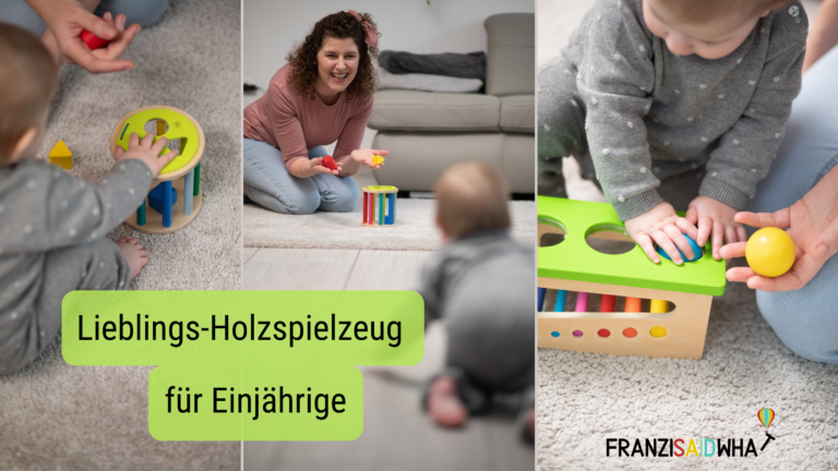 Header mit Mama Franzi und Kind Mini im Spiel mit Selecta Holzspielzeug